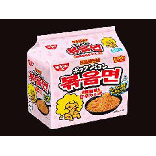 日清 焼そばポックンミョン韓国風甘辛カルボ５食 【今月の特売 麺類】 □お取り寄せ品 【購入入数１８個】