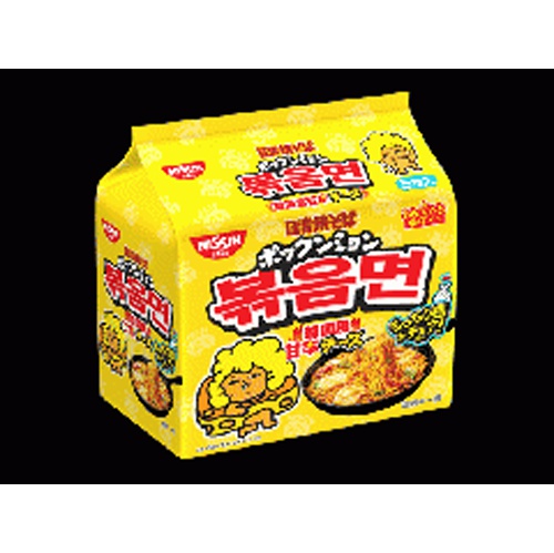 日清 焼そばポックンミョン 韓国風甘辛チーズ５食 △ 【購入入数６個】