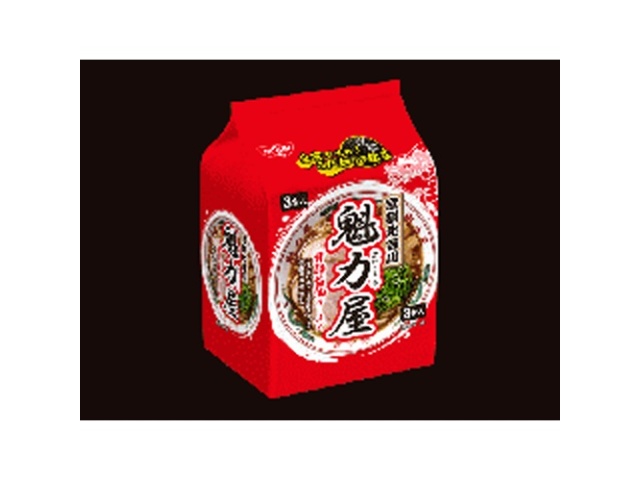 日清 魁力屋監修 背脂醤油ラーメン３食パック 【新商品 10/6 発売】 □お取り寄せ品 【購入入数９個】