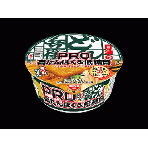 日清 どん兵衛ＰＲＯ高たんぱく＆低糖質きつねうどん △ 【購入入数１２個】