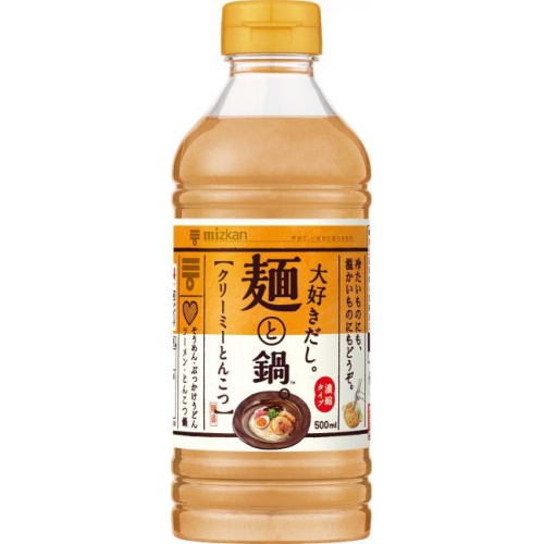 ミツカン 麺と鍋。クリーミーとんこつ５００ｍｌ □お取り寄せ品 【購入入数１２個】