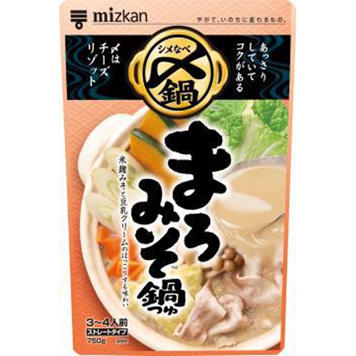ミツカン まろみそ鍋つゆ ストレート７５０ｇ □お取り寄せ品 【購入入数１２個】