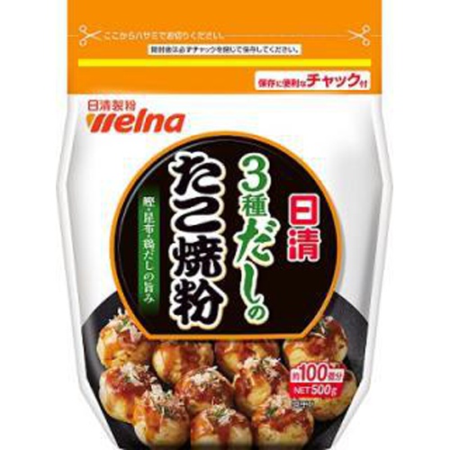 日清 ３種だしのたこ焼粉 ５００ｇ 【今月の特売 乾物】 □お取り寄せ品 【購入入数１２個】