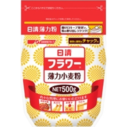 日清 フラワーチャック付５００ｇ  【購入入数１２個】