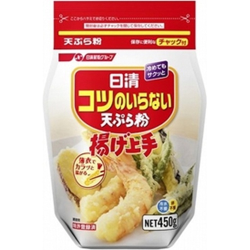 日清 コツのいらない天ぷら粉チャック付 ４５０ｇ  【購入入数２０個】