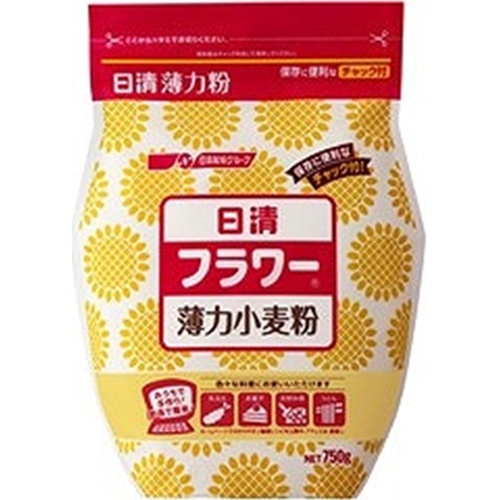 日清 フラワー密封チャック付７５０ｇ △ 【購入入数１５個】