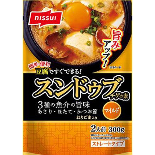 ニッスイ スンドゥブチゲの素マイルド ３００ｇ 【今月の特売 調味料】 □お取り寄せ品 【購入入数３２個】