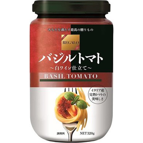 ニップン ＲＥＧＡＬＯ バジルトマト３２０ｇ □お取り寄せ品 【購入入数６個】