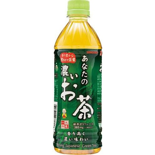 サンガリア あなたの濃いお茶 Ｐ５００ｍｌ △ 【購入入数２４個】