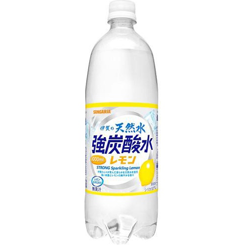 サンガリア 伊賀の強炭酸水レモンＰ１０００ｍｌ □お取り寄せ品 【購入入数１２個】