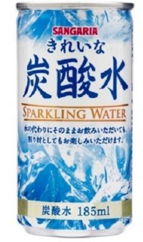 サンガリア きれいな炭酸水１８５ｍｌ缶 □お取り寄せ品 【購入入数３０個】