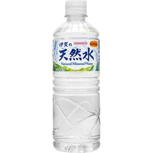 サンガリア 伊賀の天然水Ｐ６００ｍｌ  【購入入数２４個】