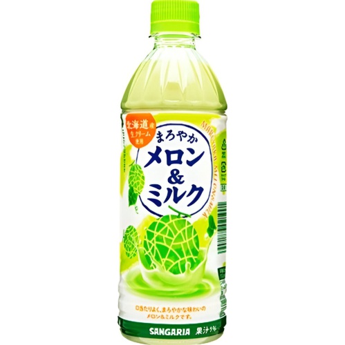 サンガリア まろやかメロン＆ミルク Ｐ５００ｍｌ △ 【購入入数２４個】