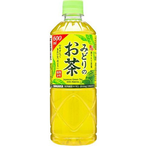 サンガリア みどりのお茶Ｐ６００ｍｌ □お取り寄せ品 【購入入数２４個】