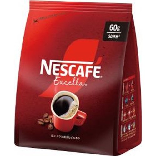 ネスカフェ エクセラ つめかえ用袋６０ｇ 【今月の特売 嗜好飲料】 □お取り寄せ品 【購入入数１２個】