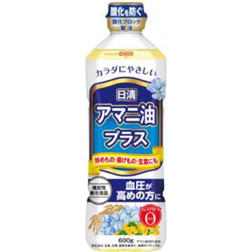 日清 アマニ油プラス ６００ｇ 【今月の特売 調味料】 □お取り寄せ品 【購入入数２０個】