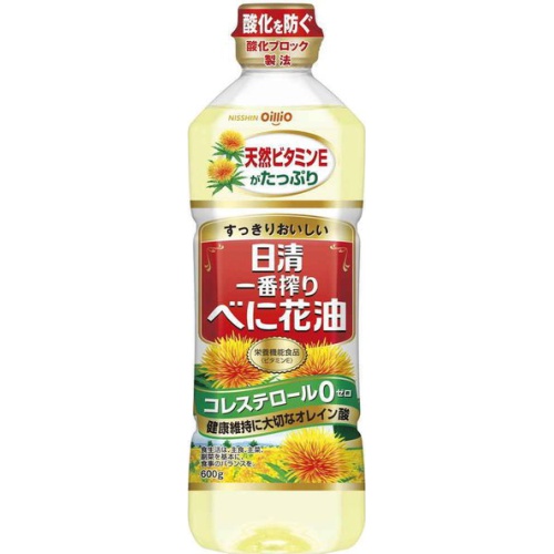 日清 一番搾りべに花油 ６００ｇ 【今月の特売 調味料】 □お取り寄せ品 【購入入数２０個】