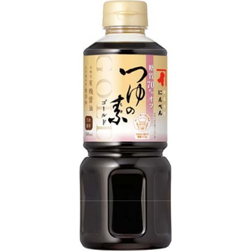 にんべん 糖質７０％オフつゆの素ゴールド５００ｍｌ □お取り寄せ品 【購入入数１２個】