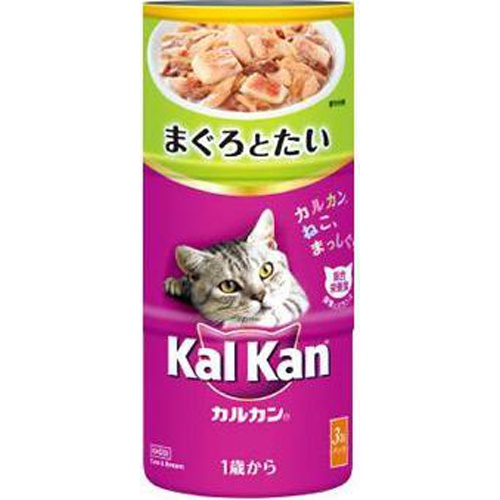 カルカン １歳からまぐろとたい１６０ｇ×３ □お取り寄せ品 【購入入数１８個】