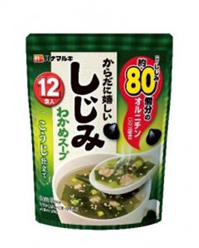 ハナマルキ からだに嬉しいしじみわかめスープ１２食 【今月の特売 嗜好食品】 □お取り寄せ品 【購入入数４８個】