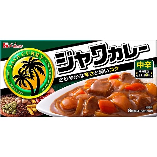 ハウス食品 ジャワカレー中辛 １８５ｇ △ 【購入入数１０個】