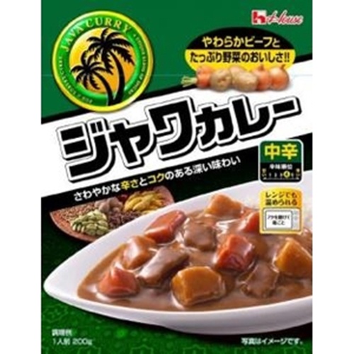 ハウス食品 レトルトジャワカレー中辛２００ｇ □お取り寄せ品 【購入入数６０個】