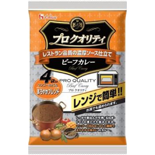 ハウス食品 プロクオリティ ビーフカレー まろやか４袋入 □お取り寄せ品 【購入入数１２個】