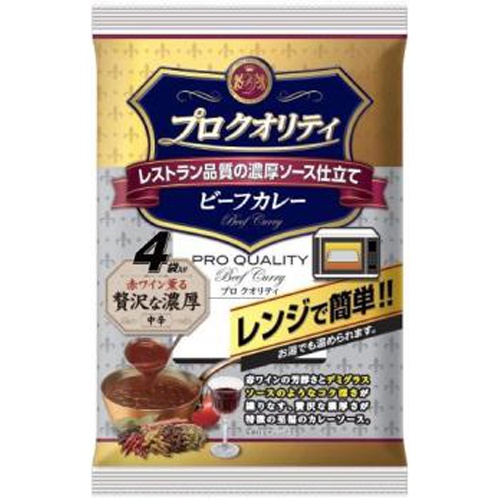 ハウス食品 プロクオリティ ビーフカレー 贅沢４袋 □お取り寄せ品 【購入入数６個】