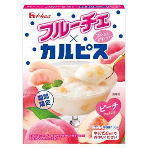 ハウス食品 フルーチェ×カルピスピーチ １５０ｇ △ 【購入入数１０個】