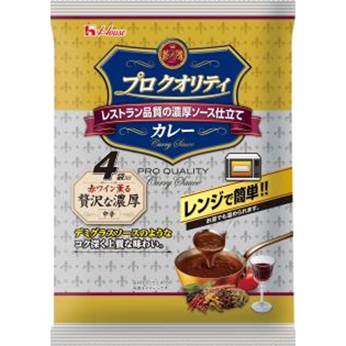 ハウス食品 プロクオリティカレー 贅沢な濃厚４袋入り 【今月の特売 インスタント】 □お取り寄せ品 【購入入数１２個】