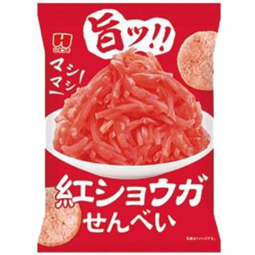 ひざつき マシマシ紅ショウガせんべい ３２ｇ □お取り寄せ品 【購入入数４８個】