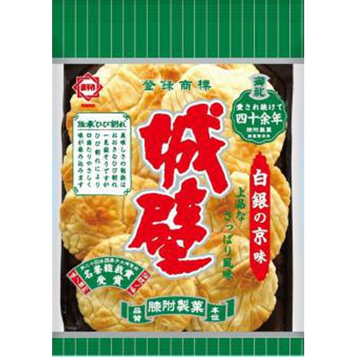 ひざつき 無選別城壁 白銀の京味１６０ｇ 【今月の特売 菓子】 △ 【購入入数１６個】