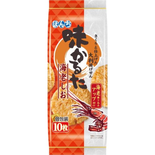 ぼんち １０枚味かるた海老しお 【今月の特売 菓子】 □お取り寄せ品 【購入入数１０個】