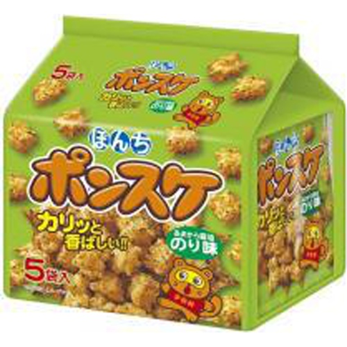 ぼんち ５パックポンスケのり １２５ｇ 【今月の特売 菓子】 △ 【購入入数１０個】