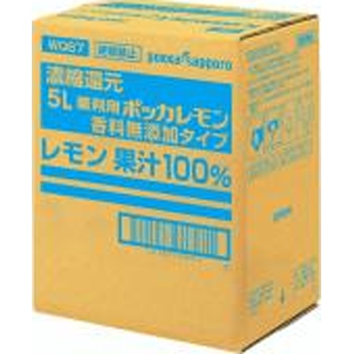 ポッカサッポロフード ポッカレモン香料無添加５Ｌ業務用 □お取り寄せ品 【購入入数１個】