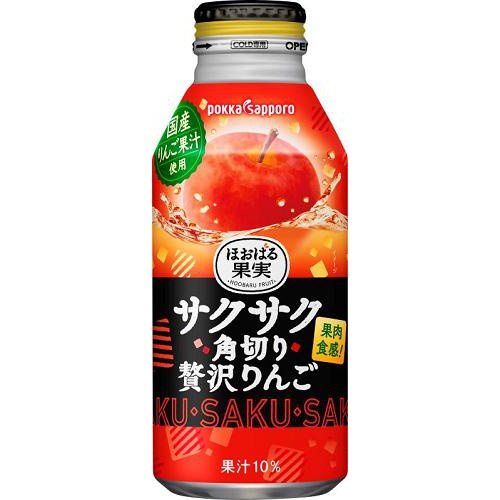 ポッカサッポロフード サクサク角切り贅沢りんご Ｂ缶４００ｇ □お取り寄せ品 【購入入数２４個】