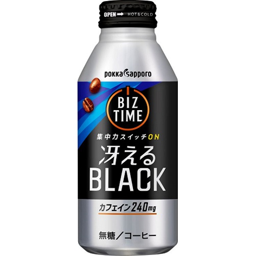 ポッカサッポロフード ビズタイム 冴えるブラックＢ缶３９０ｇ 【新商品 3/4 発売】 △ 【購入入数２４個】