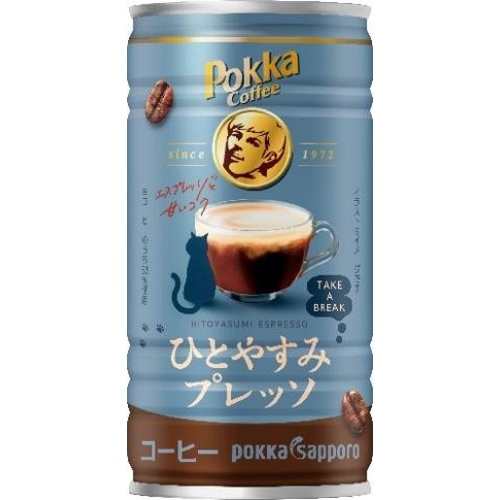 ポッカサッポロフード ポッカコーヒーひとやすみプレッソ１８５ｇ 【今月の特売 飲料水】 △ 【購入入数３０個】