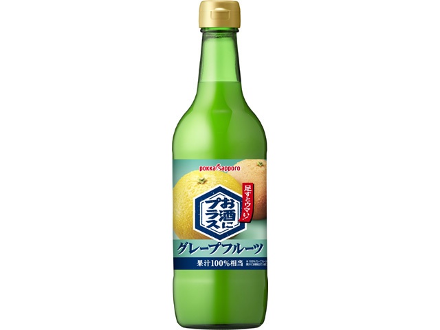 ポッカサッポロフード お酒にプラスグレープフルーツ５４０ｍｌビン 【新商品 9/1 発売】 □お取り寄せ品 【購入入数１２個】
