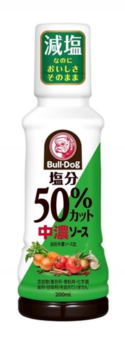 ブルドック 塩分５０％カット中濃ソース ２００ｍｌ □お取り寄せ品 【購入入数４０個】