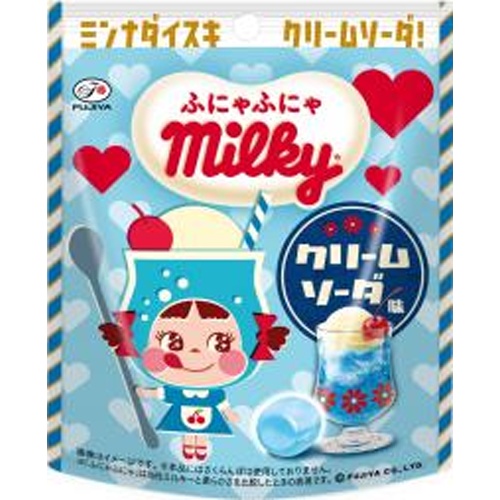不二家 ふにゃふにゃミルキークリームソーダ味４０ｇ 【新商品 4/22 発売】 △ 【購入入数６０個】【数量限定】◆
