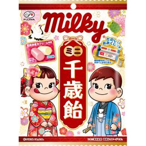 不二家 ミルキーミニ千歳飴袋 ６５ｇ 【新商品 8/12 発売】【受注締 7/22 最短納品 8/20】【数量限定】 □お取り寄せ品 【購入入数６個】【数量限定】◆