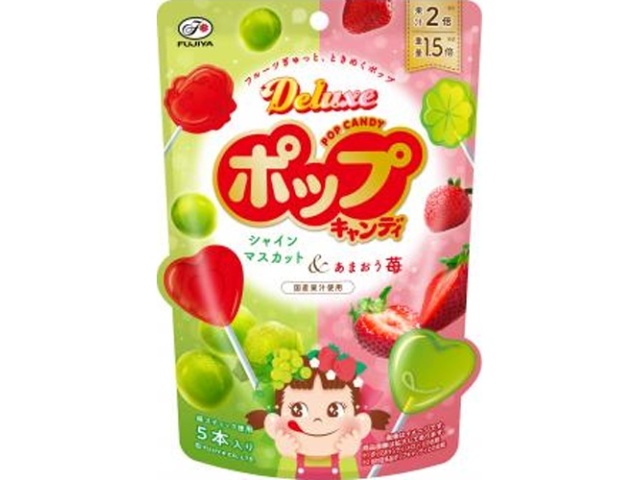 不二家 デラックスポップキャンディ ５本 【新商品 10/7 発売】 □お取り寄せ品 【購入入数４８個】【数量限定】◇