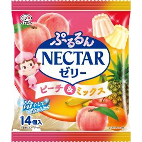 不二家 ネクターゼリー ピーチ＆ミックス１４個 【新商品 3/25 発売】 □お取り寄せ品 【購入入数１８個】【数量限定】◆