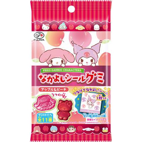 不二家 ペコ×サンリオなかよしシールグミ ６粒 △ 【購入入数２０個】【数量限定】◆