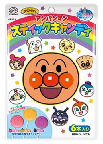 不二家 アンパンマンスティックキャンディ ６本 □お取り寄せ品 【購入入数１４４個】【数量限定】◆