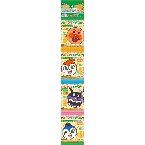 不二家 アンパンマンひとくちビスケット４連８０ｇ □お取り寄せ品 【購入入数６０個】【数量限定】◇