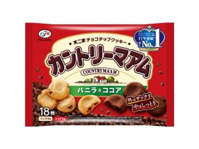 不二家 カントリーマアム バニラ＆ココア１８枚 【新商品 9/9 発売】  【購入入数１８個】【数量限定】◇
