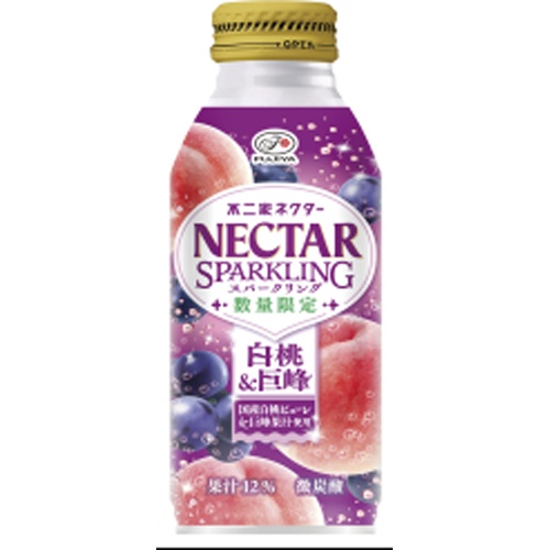 不二家 ネクタースパークリング白桃＆巨峰３８０ｍｌ 【新商品 8/25 発売】 □お取り寄せ品 【購入入数２４個】【数量限定】◇
