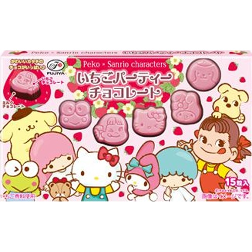 不二家 ペコ×サンリオいちごパーティーチョコ４０ｇ △ 【購入入数１０個】【数量限定】◆